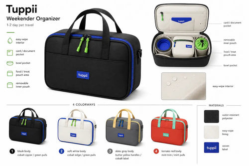 Tuppii Weekender Organizer designed for pet travel and weekend adventures
